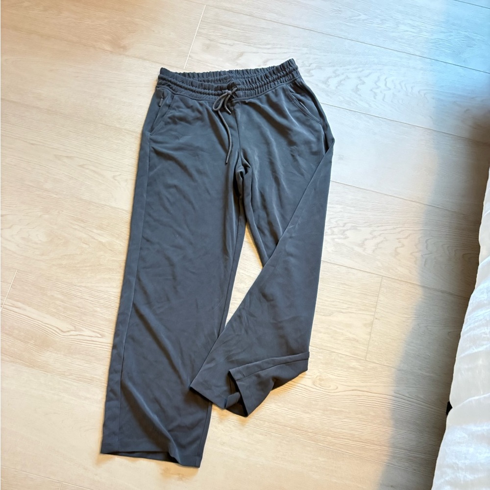 Athleta seasoft wide leg pants, dark brown, size medium